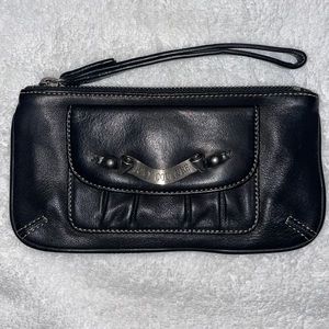 Black Leather Juicy Couture Wristlet